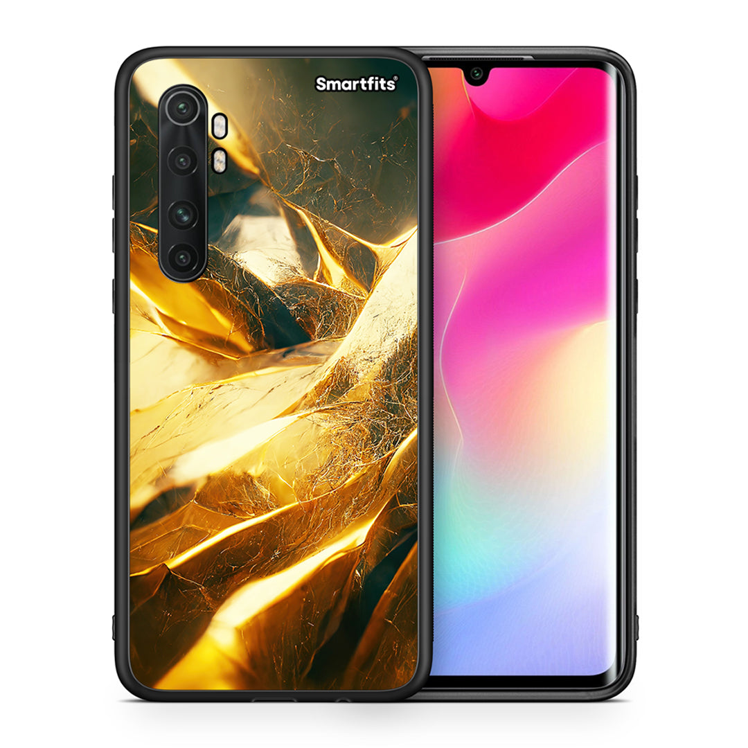 Θήκη Xiaomi Mi Note 10 Lite Real Gold από τη Smartfits με σχέδιο στο πίσω μέρος και μαύρο περίβλημα | Xiaomi Mi Note 10 Lite Real Gold case with colorful back and black bezels