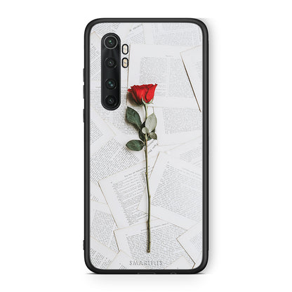Xiaomi Mi Note 10 Lite Red Rose θήκη από τη Smartfits με σχέδιο στο πίσω μέρος και μαύρο περίβλημα | Smartphone case with colorful back and black bezels by Smartfits