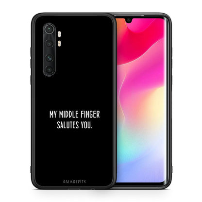 Θήκη Xiaomi Mi Note 10 Lite Salute από τη Smartfits με σχέδιο στο πίσω μέρος και μαύρο περίβλημα | Xiaomi Mi Note 10 Lite Salute case with colorful back and black bezels