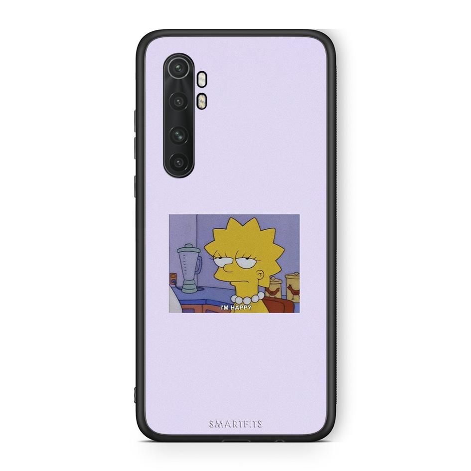 Xiaomi Mi Note 10 Lite So Happy θήκη από τη Smartfits με σχέδιο στο πίσω μέρος και μαύρο περίβλημα | Smartphone case with colorful back and black bezels by Smartfits