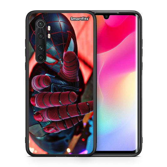 Θήκη Xiaomi Mi Note 10 Lite Spider Hand από τη Smartfits με σχέδιο στο πίσω μέρος και μαύρο περίβλημα | Xiaomi Mi Note 10 Lite Spider Hand case with colorful back and black bezels