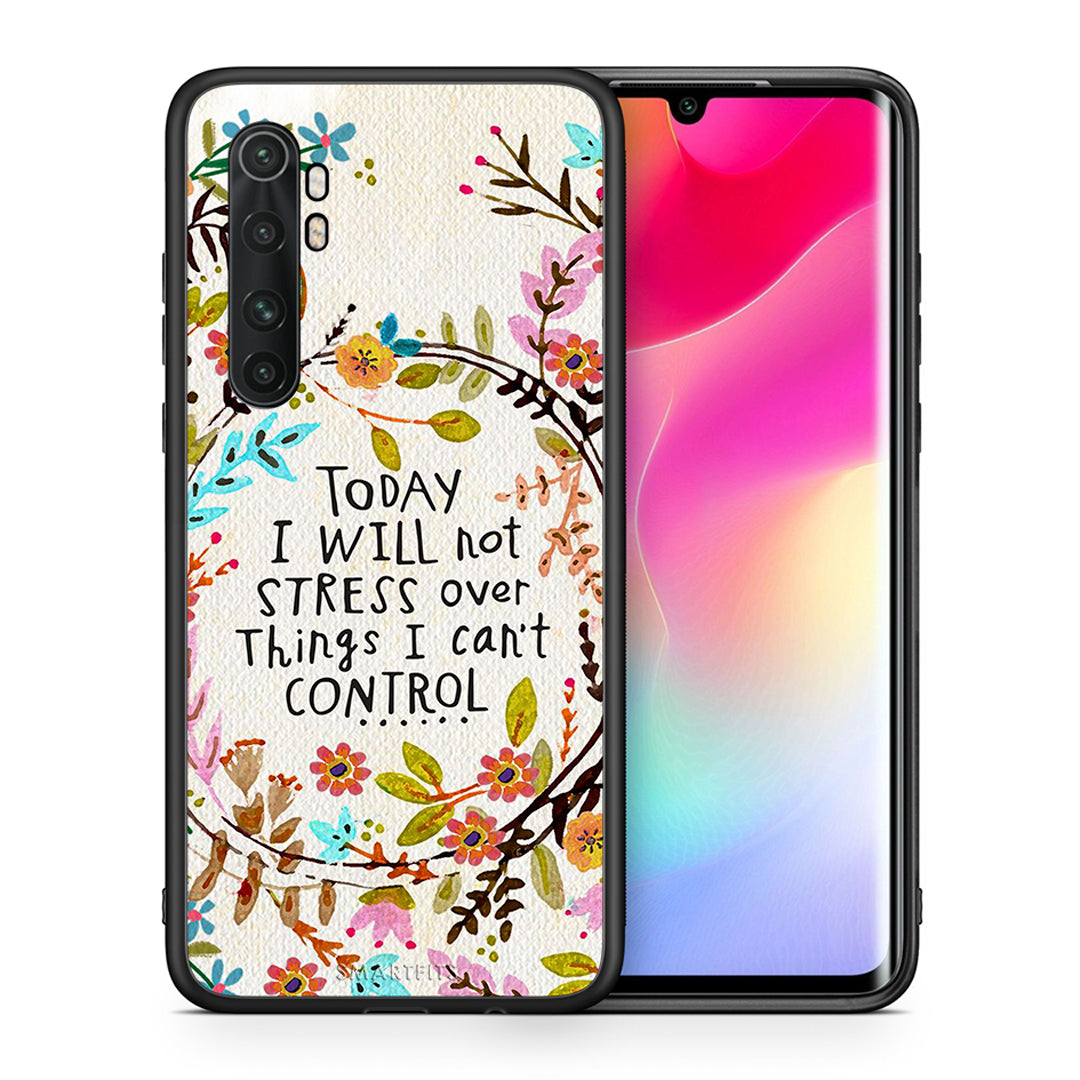 Θήκη Xiaomi Mi Note 10 Lite Stress Over από τη Smartfits με σχέδιο στο πίσω μέρος και μαύρο περίβλημα | Xiaomi Mi Note 10 Lite Stress Over case with colorful back and black bezels