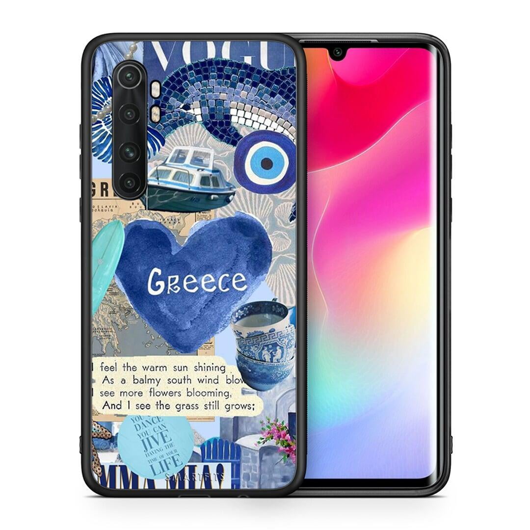 Θήκη Xiaomi Mi Note 10 Lite Summer In Greece από τη Smartfits με σχέδιο στο πίσω μέρος και μαύρο περίβλημα | Xiaomi Mi Note 10 Lite Summer In Greece case with colorful back and black bezels