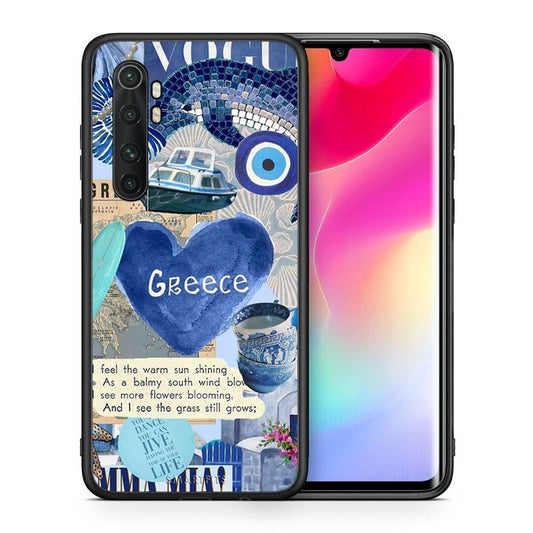 Θήκη Xiaomi Mi Note 10 Lite Summer In Greece από τη Smartfits με σχέδιο στο πίσω μέρος και μαύρο περίβλημα | Xiaomi Mi Note 10 Lite Summer In Greece case with colorful back and black bezels