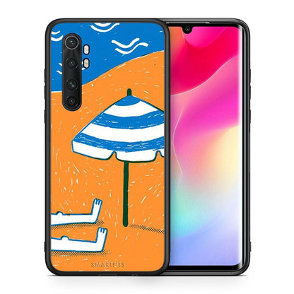 Θήκη Xiaomi Mi Note 10 Lite Summering από τη Smartfits με σχέδιο στο πίσω μέρος και μαύρο περίβλημα | Xiaomi Mi Note 10 Lite Summering case with colorful back and black bezels