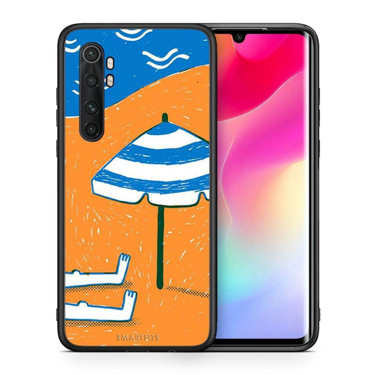 Θήκη Xiaomi Mi Note 10 Lite Summering από τη Smartfits με σχέδιο στο πίσω μέρος και μαύρο περίβλημα | Xiaomi Mi Note 10 Lite Summering case with colorful back and black bezels
