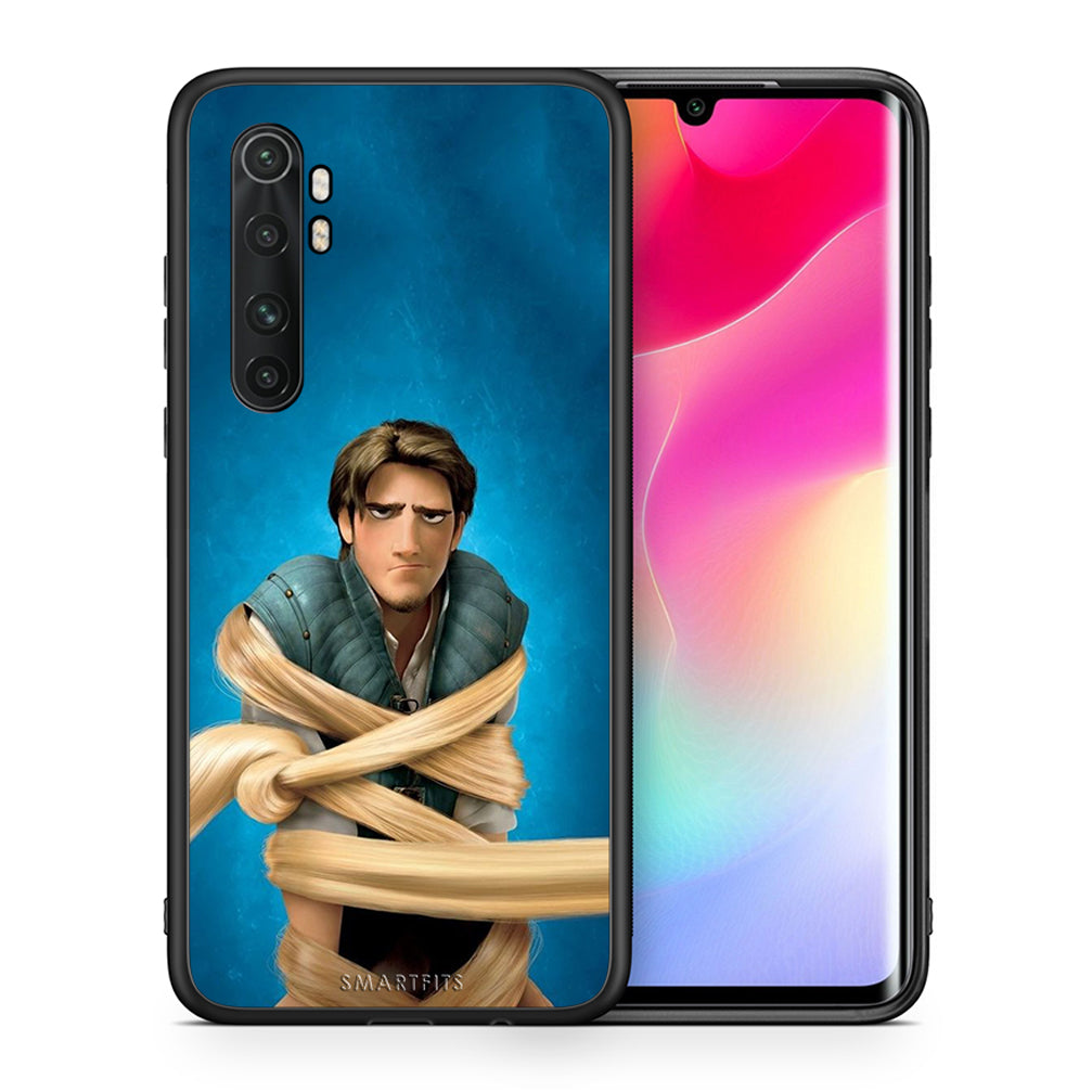 Θήκη Αγίου Βαλεντίνου Xiaomi Mi Note 10 Lite Tangled 1 από τη Smartfits με σχέδιο στο πίσω μέρος και μαύρο περίβλημα | Xiaomi Mi Note 10 Lite Tangled 1 case with colorful back and black bezels