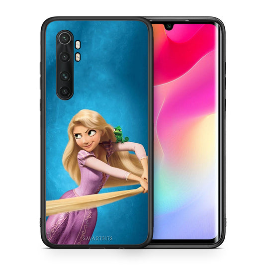 Θήκη Αγίου Βαλεντίνου Xiaomi Mi Note 10 Lite Tangled 2 από τη Smartfits με σχέδιο στο πίσω μέρος και μαύρο περίβλημα | Xiaomi Mi Note 10 Lite Tangled 2 case with colorful back and black bezels