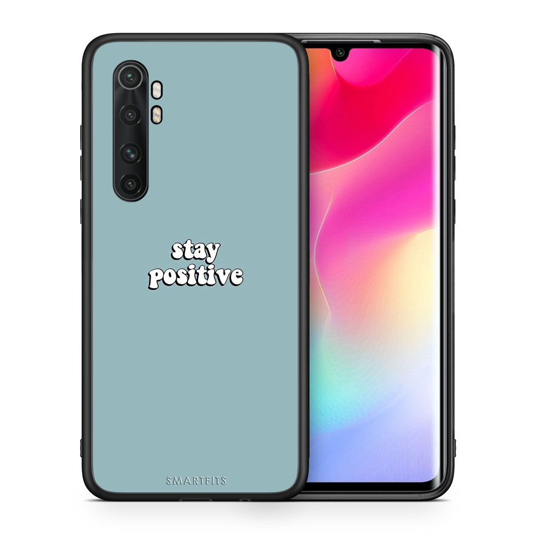 Θήκη Xiaomi Mi Note 10 Lite Positive Text από τη Smartfits με σχέδιο στο πίσω μέρος και μαύρο περίβλημα | Xiaomi Mi Note 10 Lite Positive Text case with colorful back and black bezels