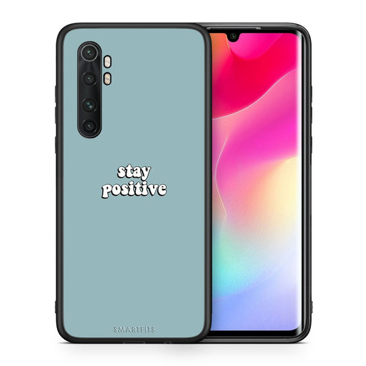 Θήκη Xiaomi Mi Note 10 Lite Positive Text από τη Smartfits με σχέδιο στο πίσω μέρος και μαύρο περίβλημα | Xiaomi Mi Note 10 Lite Positive Text case with colorful back and black bezels