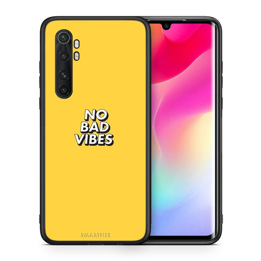 Θήκη Xiaomi Mi Note 10 Lite Vibes Text από τη Smartfits με σχέδιο στο πίσω μέρος και μαύρο περίβλημα | Xiaomi Mi Note 10 Lite Vibes Text case with colorful back and black bezels