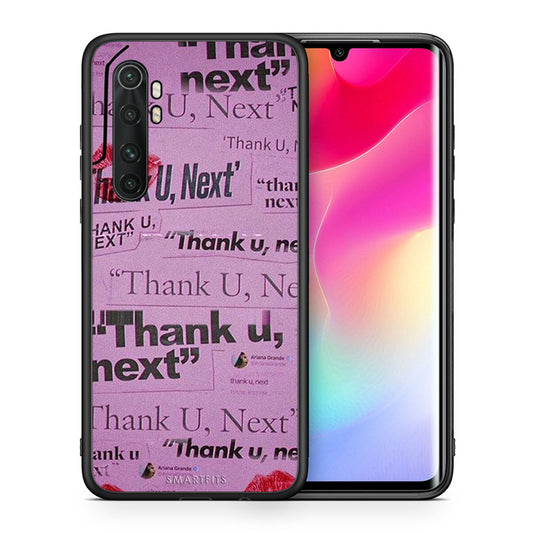 Θήκη Αγίου Βαλεντίνου Xiaomi Mi Note 10 Lite Thank You Next από τη Smartfits με σχέδιο στο πίσω μέρος και μαύρο περίβλημα | Xiaomi Mi Note 10 Lite Thank You Next case with colorful back and black bezels