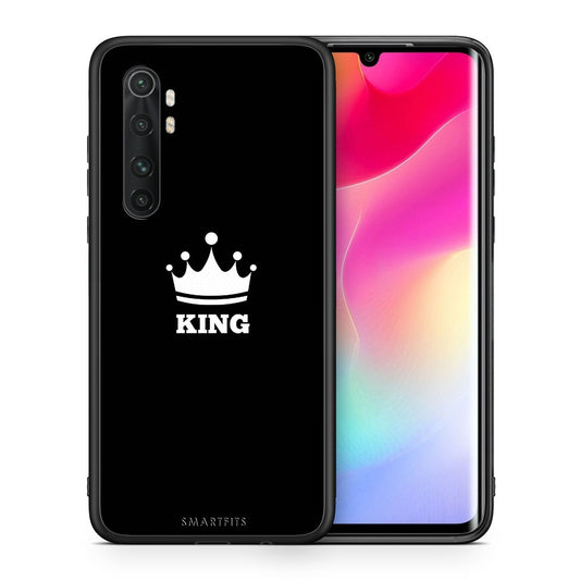 Θήκη Xiaomi Mi Note 10 Lite King Valentine από τη Smartfits με σχέδιο στο πίσω μέρος και μαύρο περίβλημα | Xiaomi Mi Note 10 Lite King Valentine case with colorful back and black bezels