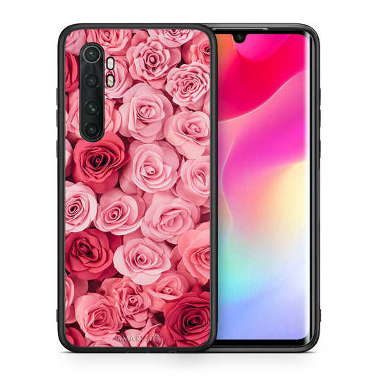 Θήκη Xiaomi Mi Note 10 Lite RoseGarden Valentine από τη Smartfits με σχέδιο στο πίσω μέρος και μαύρο περίβλημα | Xiaomi Mi Note 10 Lite RoseGarden Valentine case with colorful back and black bezels