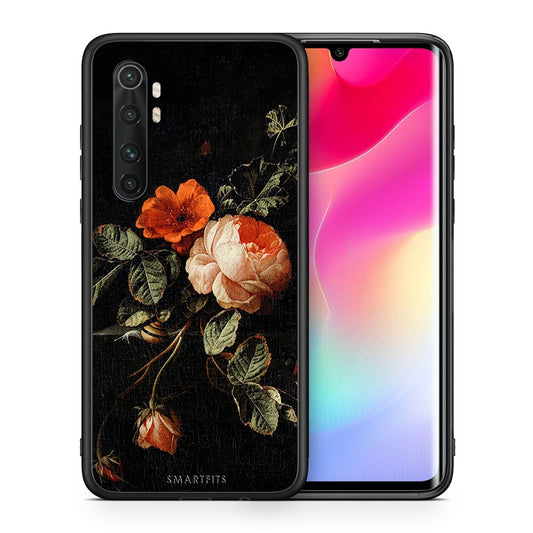 Θήκη Xiaomi Mi Note 10 Lite Vintage Roses από τη Smartfits με σχέδιο στο πίσω μέρος και μαύρο περίβλημα | Xiaomi Mi Note 10 Lite Vintage Roses case with colorful back and black bezels