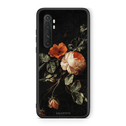 Xiaomi Mi Note 10 Pro Vintage Roses θήκη από τη Smartfits με σχέδιο στο πίσω μέρος και μαύρο περίβλημα | Smartphone case with colorful back and black bezels by Smartfits
