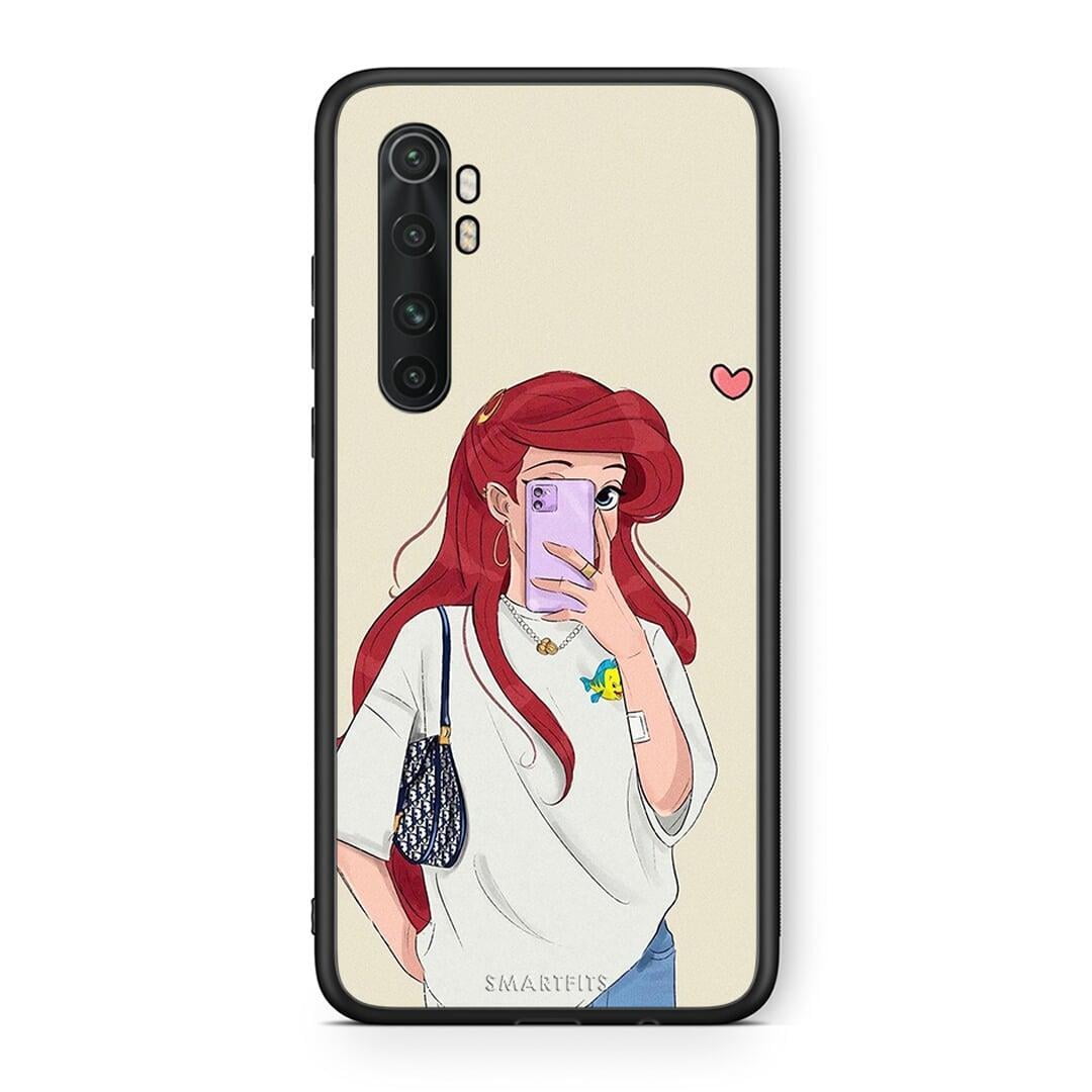 Xiaomi Mi Note 10 Lite Walking Mermaid Θήκη από τη Smartfits με σχέδιο στο πίσω μέρος και μαύρο περίβλημα | Smartphone case with colorful back and black bezels by Smartfits