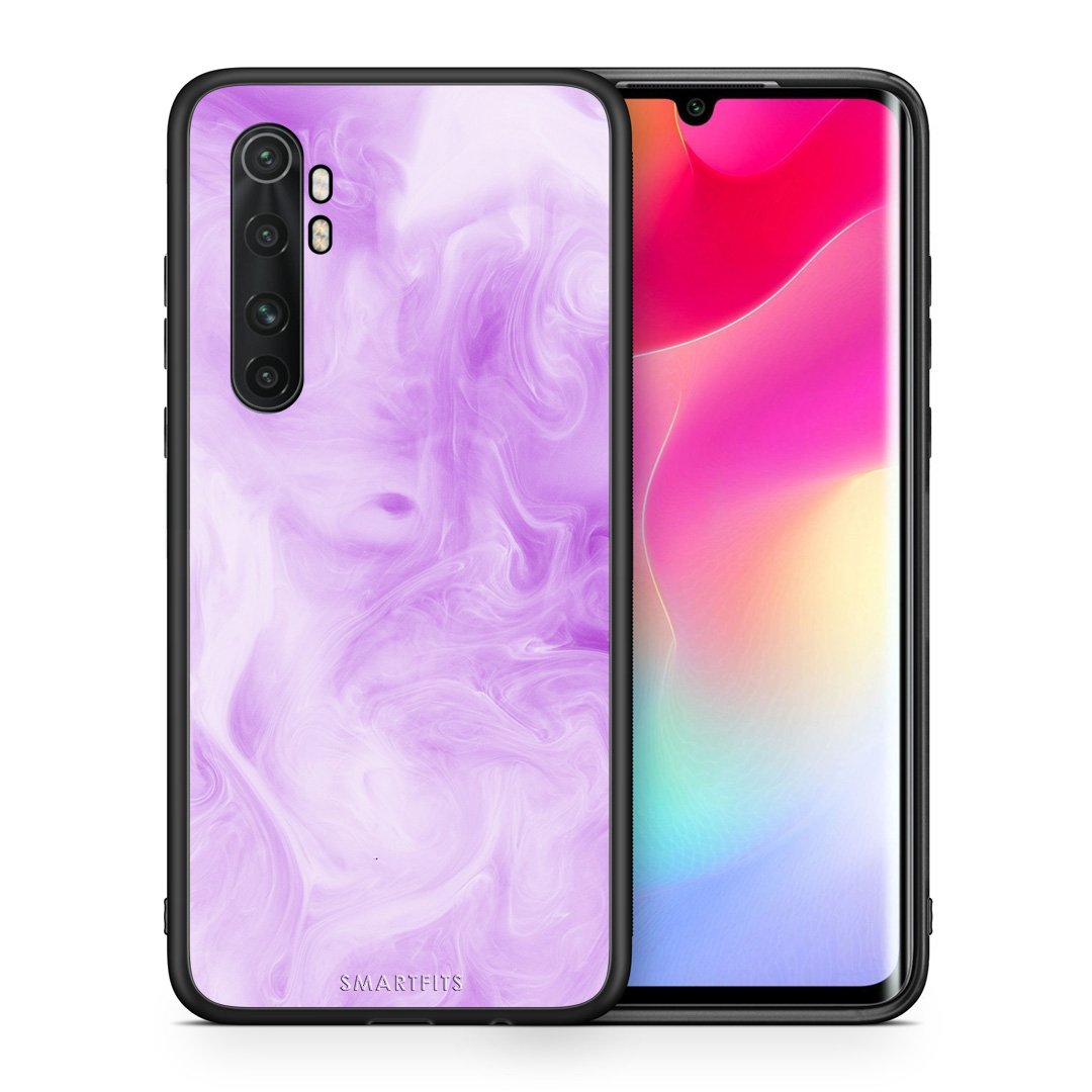Θήκη Xiaomi Mi Note 10 Lite Lavender Watercolor από τη Smartfits με σχέδιο στο πίσω μέρος και μαύρο περίβλημα | Xiaomi Mi Note 10 Lite Lavender Watercolor case with colorful back and black bezels