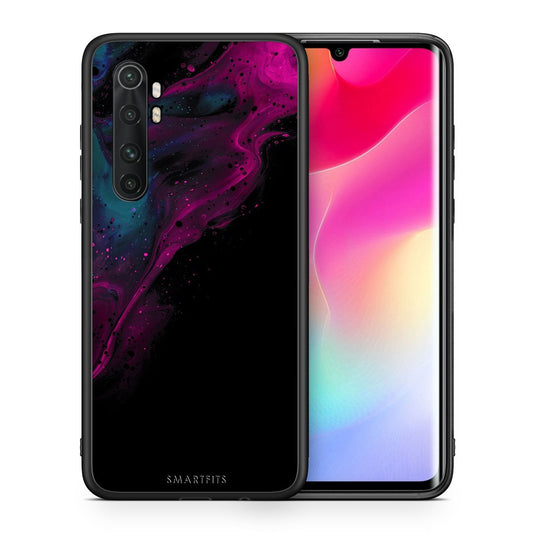 Θήκη Xiaomi Mi Note 10 Lite Pink Black Watercolor από τη Smartfits με σχέδιο στο πίσω μέρος και μαύρο περίβλημα | Xiaomi Mi Note 10 Lite Pink Black Watercolor case with colorful back and black bezels