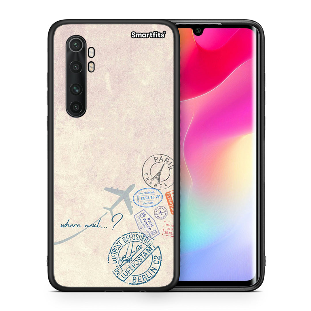Θήκη Xiaomi Mi Note 10 Lite Where Next από τη Smartfits με σχέδιο στο πίσω μέρος και μαύρο περίβλημα | Xiaomi Mi Note 10 Lite Where Next case with colorful back and black bezels