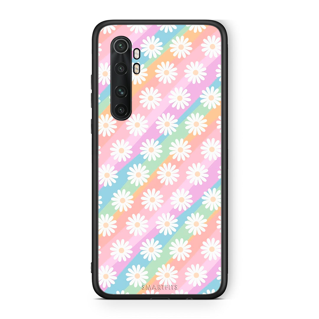 Xiaomi Mi 10 Ultra White Daisies θήκη από τη Smartfits με σχέδιο στο πίσω μέρος και μαύρο περίβλημα | Smartphone case with colorful back and black bezels by Smartfits