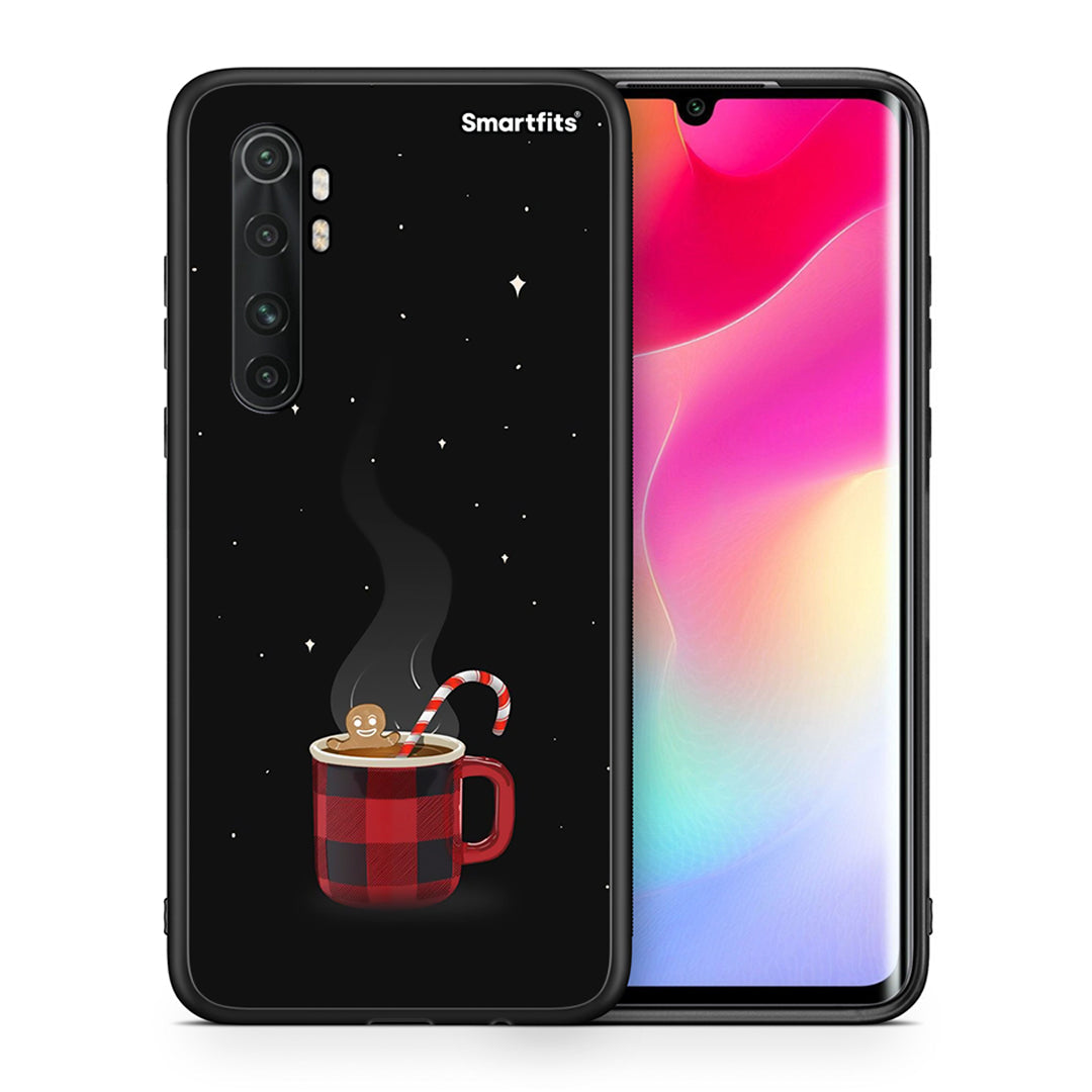 Θήκη Xiaomi Mi Note 10 Lite Xmas Bathing από τη Smartfits με σχέδιο στο πίσω μέρος και μαύρο περίβλημα | Xiaomi Mi Note 10 Lite Xmas Bathing case with colorful back and black bezels