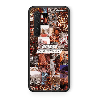 Xiaomi Mi Note 10 Lite Xmas Collage θήκη από τη Smartfits με σχέδιο στο πίσω μέρος και μαύρο περίβλημα | Smartphone case with colorful back and black bezels by Smartfits
