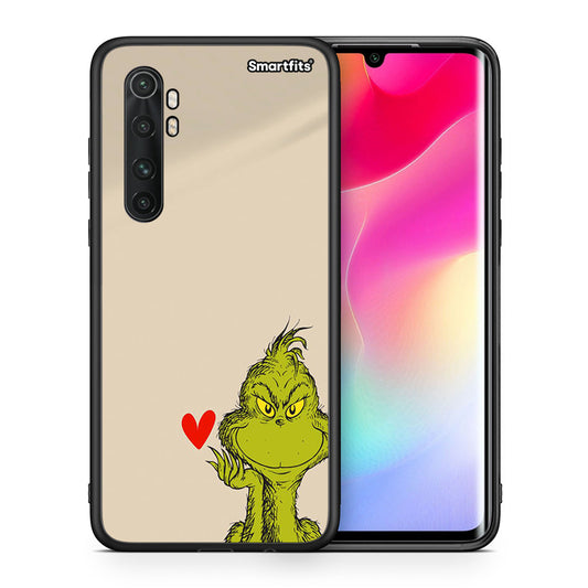 Θήκη Xiaomi Mi Note 10 Lite Xmas Grinch από τη Smartfits με σχέδιο στο πίσω μέρος και μαύρο περίβλημα | Xiaomi Mi Note 10 Lite Xmas Grinch case with colorful back and black bezels