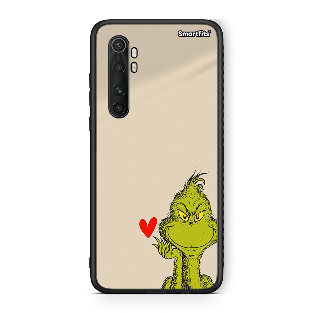 Xiaomi Mi Note 10 Lite Xmas Grinch θήκη από τη Smartfits με σχέδιο στο πίσω μέρος και μαύρο περίβλημα | Smartphone case with colorful back and black bezels by Smartfits