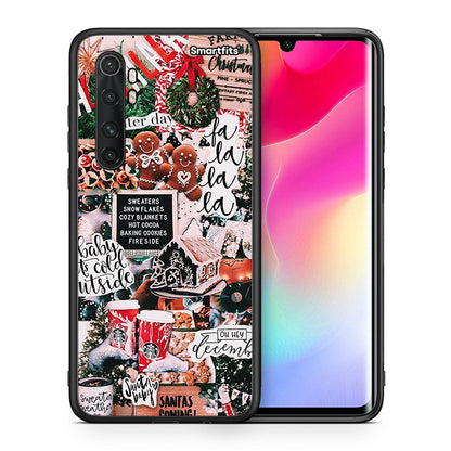 Θήκη Xiaomi Mi Note 10 Lite Xmas Habbits από τη Smartfits με σχέδιο στο πίσω μέρος και μαύρο περίβλημα | Xiaomi Mi Note 10 Lite Xmas Habbits case with colorful back and black bezels
