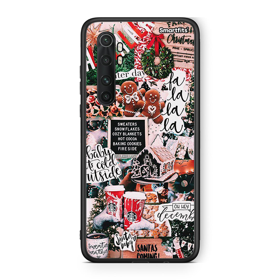 Xiaomi Mi Note 10 Lite Xmas Habbits θήκη από τη Smartfits με σχέδιο στο πίσω μέρος και μαύρο περίβλημα | Smartphone case with colorful back and black bezels by Smartfits