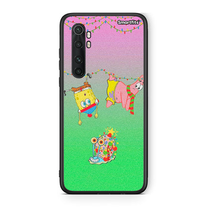 Xiaomi Mi Note 10 Lite Xmas Lights θήκη από τη Smartfits με σχέδιο στο πίσω μέρος και μαύρο περίβλημα | Smartphone case with colorful back and black bezels by Smartfits