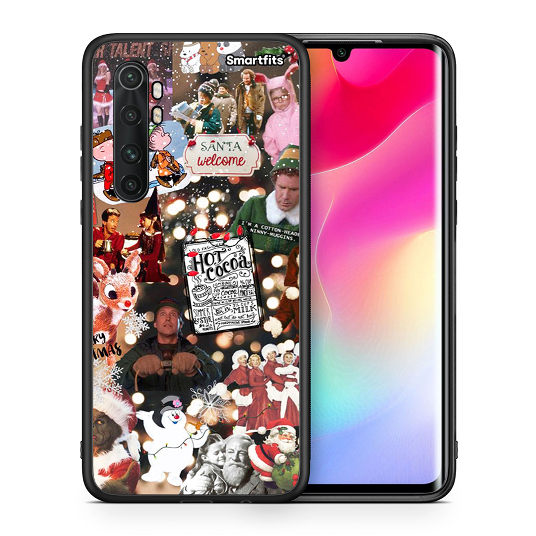Θήκη Xiaomi Mi Note 10 Lite Xmas Movies από τη Smartfits με σχέδιο στο πίσω μέρος και μαύρο περίβλημα | Xiaomi Mi Note 10 Lite Xmas Movies case with colorful back and black bezels