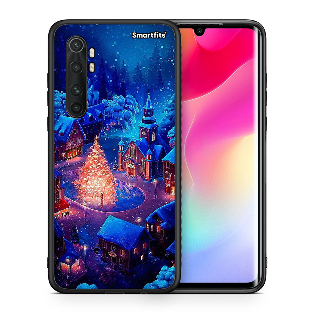 Θήκη Xiaomi Mi 10 Ultra Xmas Village από τη Smartfits με σχέδιο στο πίσω μέρος και μαύρο περίβλημα | Xiaomi Mi 10 Ultra Xmas Village case with colorful back and black bezels