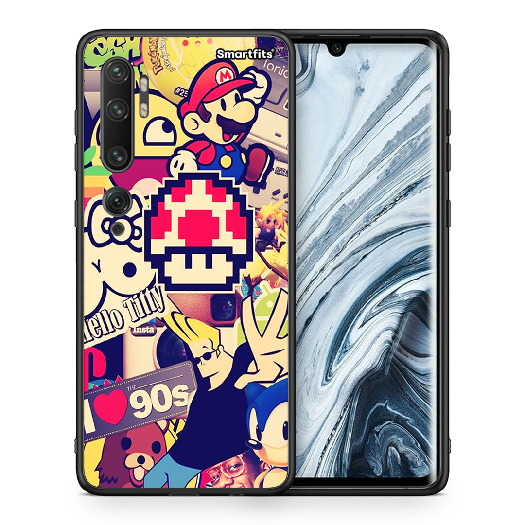 Θήκη Xiaomi Mi Note 10 Pro Love The 90s από τη Smartfits με σχέδιο στο πίσω μέρος και μαύρο περίβλημα | Xiaomi Mi Note 10 Pro Love The 90s case with colorful back and black bezels