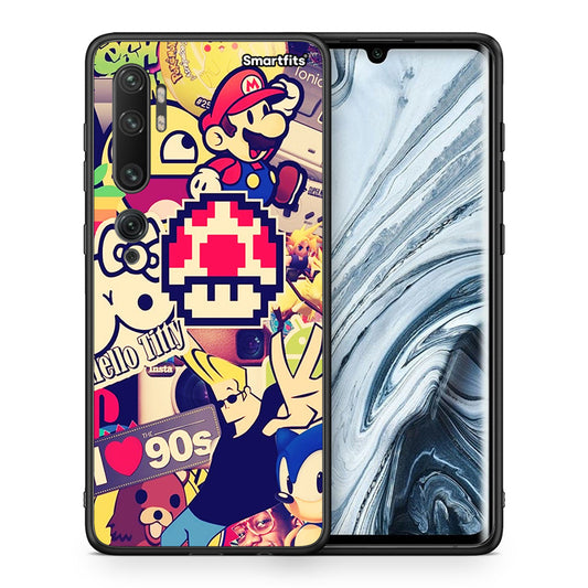 Θήκη Xiaomi Mi Note 10 Pro Love The 90s από τη Smartfits με σχέδιο στο πίσω μέρος και μαύρο περίβλημα | Xiaomi Mi Note 10 Pro Love The 90s case with colorful back and black bezels