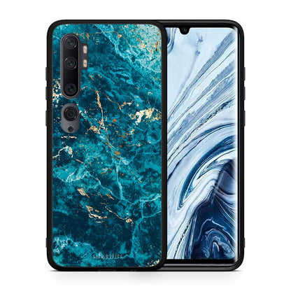 Θήκη Xiaomi Mi Note 10 Pro Marble Blue από τη Smartfits με σχέδιο στο πίσω μέρος και μαύρο περίβλημα | Xiaomi Mi Note 10 Pro Marble Blue case with colorful back and black bezels