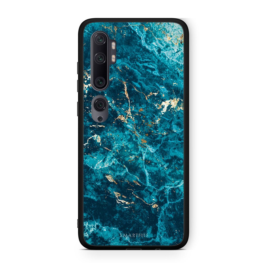 Xiaomi Mi Note 10 Pro Marble Blue θήκη από τη Smartfits με σχέδιο στο πίσω μέρος και μαύρο περίβλημα | Smartphone case with colorful back and black bezels by Smartfits