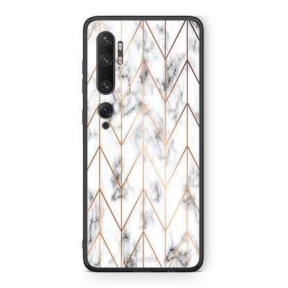44 - Xiaomi Mi Note 10 Pro Gold Geometric Marble case, cover, bumper
