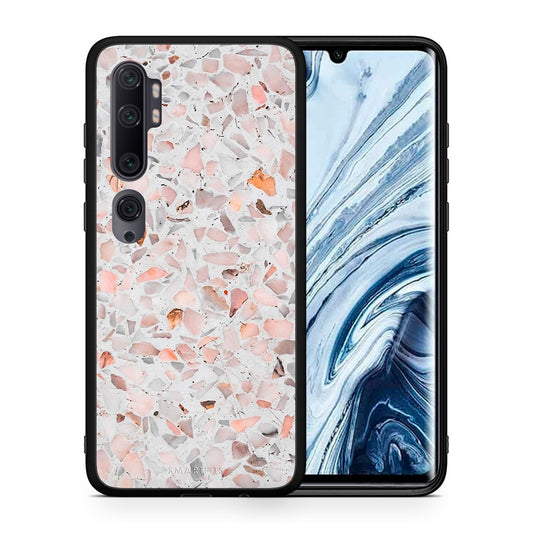 Θήκη Xiaomi Mi Note 10 Pro Marble Terrazzo από τη Smartfits με σχέδιο στο πίσω μέρος και μαύρο περίβλημα | Xiaomi Mi Note 10 Pro Marble Terrazzo case with colorful back and black bezels