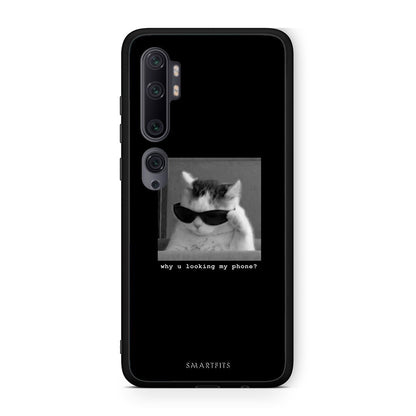 Xiaomi Mi Note 10 Pro Meme Cat θήκη από τη Smartfits με σχέδιο στο πίσω μέρος και μαύρο περίβλημα | Smartphone case with colorful back and black bezels by Smartfits