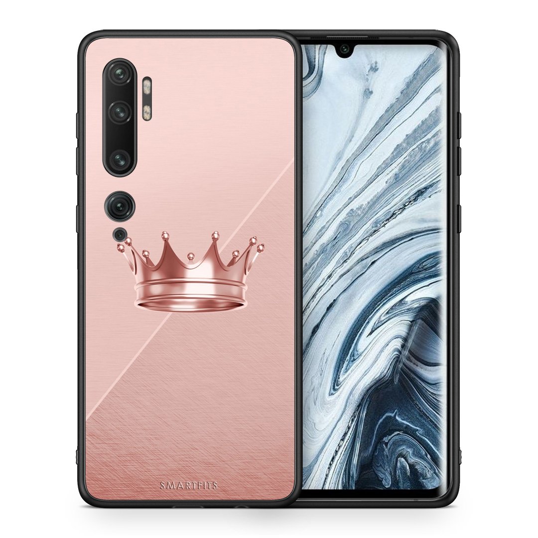 Θήκη Xiaomi Mi Note 10 Pro Crown Minimal από τη Smartfits με σχέδιο στο πίσω μέρος και μαύρο περίβλημα | Xiaomi Mi Note 10 Pro Crown Minimal case with colorful back and black bezels