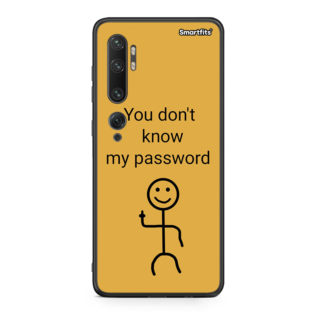 Xiaomi Mi Note 10 / 10 Pro My Password Θήκη από τη Smartfits με σχέδιο στο πίσω μέρος και μαύρο περίβλημα | Smartphone case with colorful back and black bezels by Smartfits