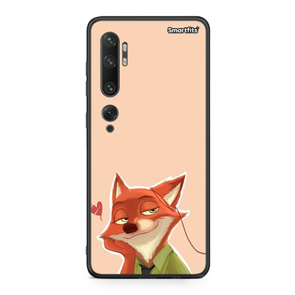Xiaomi Mi Note 10 Pro Nick Wilde And Judy Hopps Love 1 θήκη από τη Smartfits με σχέδιο στο πίσω μέρος και μαύρο περίβλημα | Smartphone case with colorful back and black bezels by Smartfits