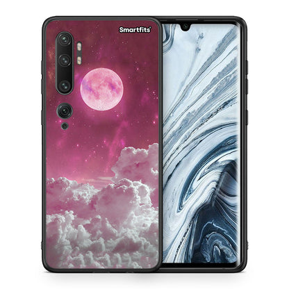 Θήκη Xiaomi Mi Note 10 / 10 Pro Pink Moon από τη Smartfits με σχέδιο στο πίσω μέρος και μαύρο περίβλημα | Xiaomi Mi Note 10 / 10 Pro Pink Moon case with colorful back and black bezels