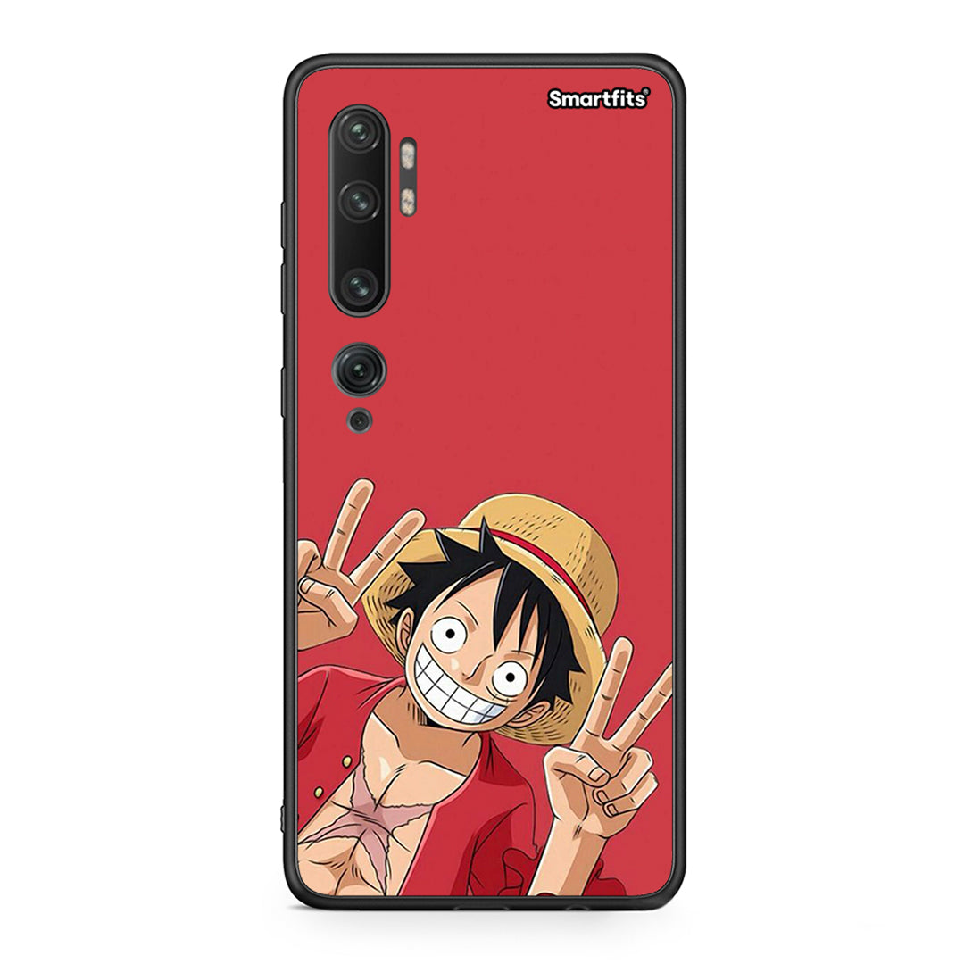 Xiaomi Mi Note 10 / 10 Pro Pirate Luffy Θήκη από τη Smartfits με σχέδιο στο πίσω μέρος και μαύρο περίβλημα | Smartphone case with colorful back and black bezels by Smartfits