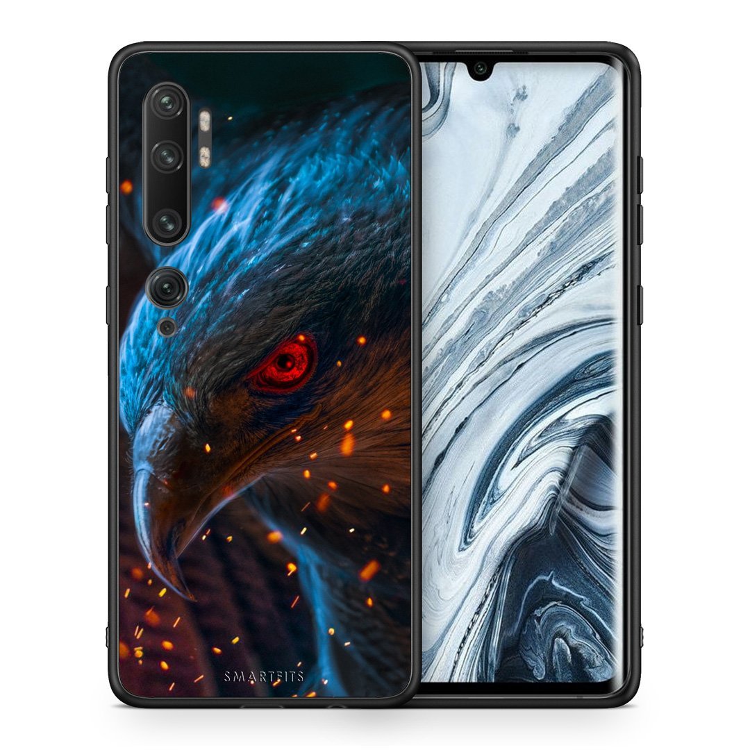 Θήκη Xiaomi Mi Note 10 Pro Eagle PopArt από τη Smartfits με σχέδιο στο πίσω μέρος και μαύρο περίβλημα | Xiaomi Mi Note 10 Pro Eagle PopArt case with colorful back and black bezels