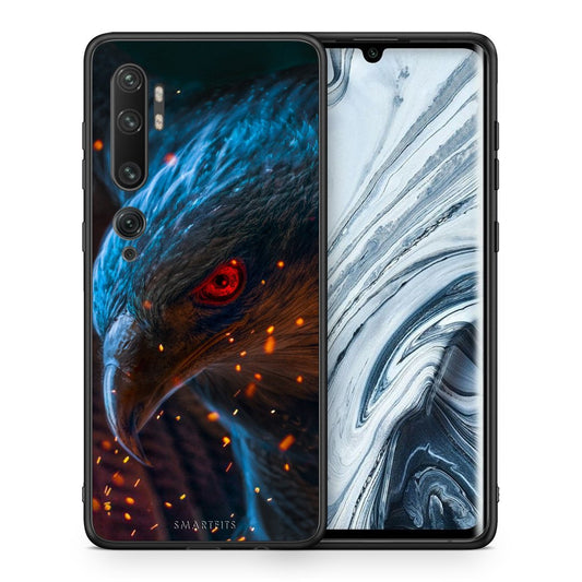 Θήκη Xiaomi Mi Note 10 Pro Eagle PopArt από τη Smartfits με σχέδιο στο πίσω μέρος και μαύρο περίβλημα | Xiaomi Mi Note 10 Pro Eagle PopArt case with colorful back and black bezels