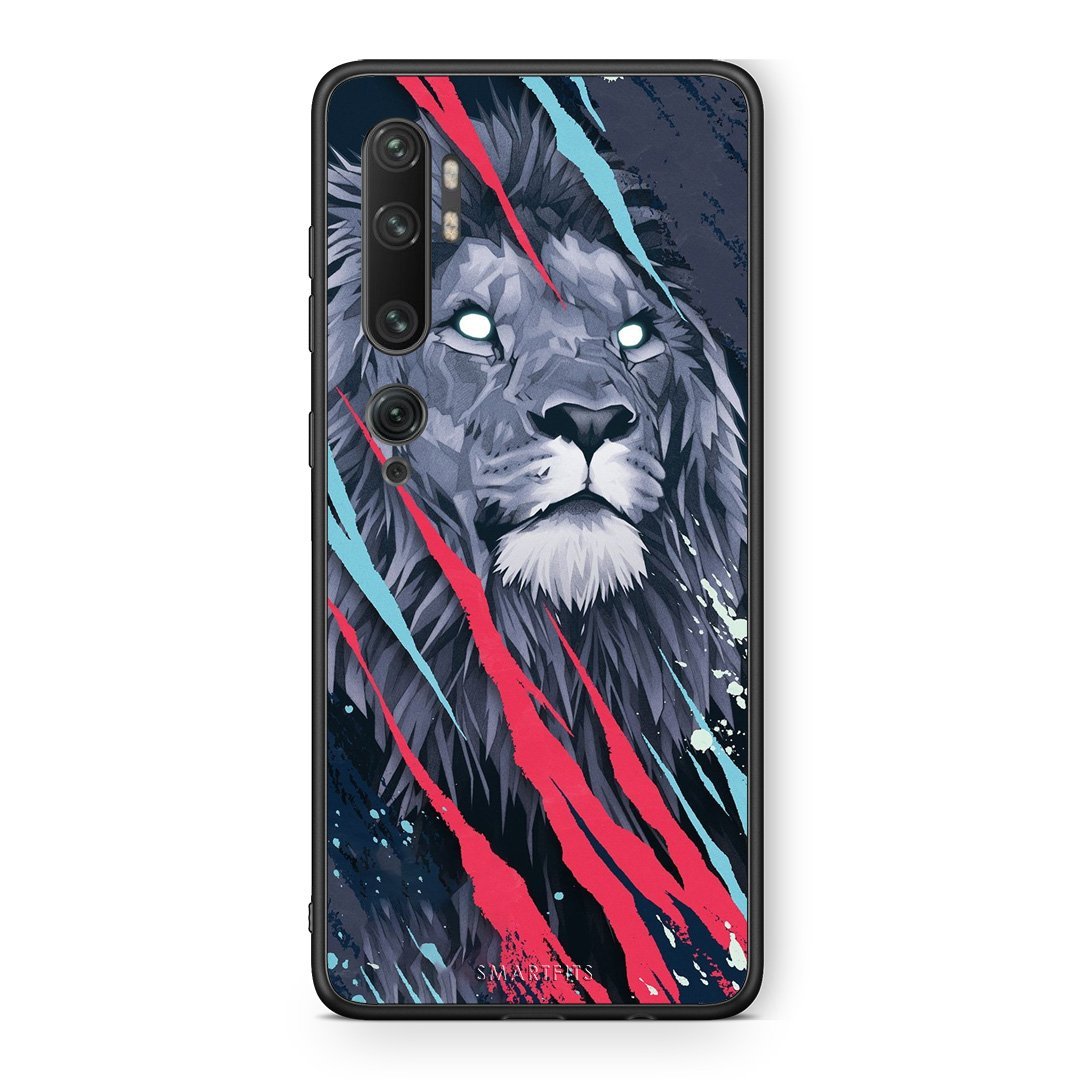 4 - Xiaomi Mi Note 10 Pro Lion Designer PopArt case, cover, bumper