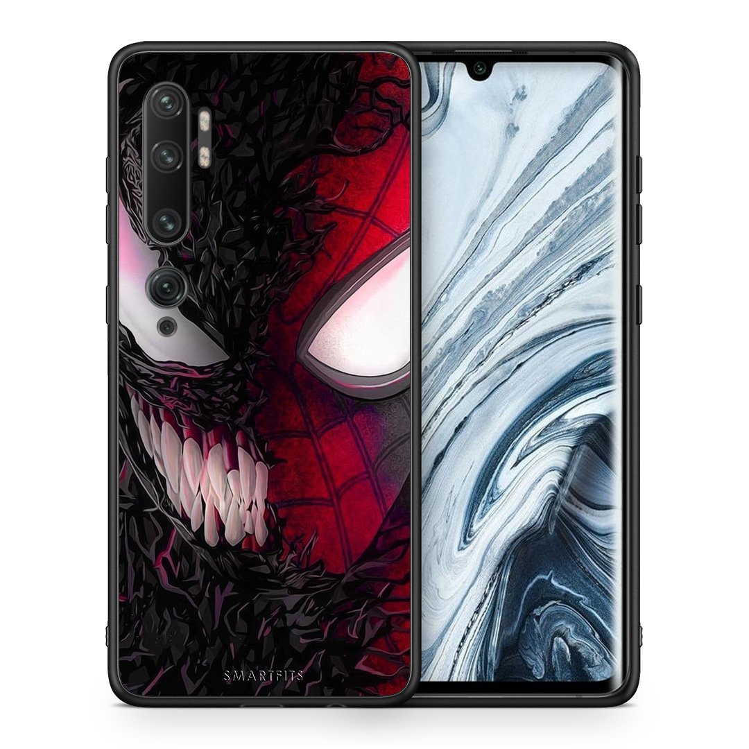 Θήκη Xiaomi Mi Note 10 Pro SpiderVenom PopArt από τη Smartfits με σχέδιο στο πίσω μέρος και μαύρο περίβλημα | Xiaomi Mi Note 10 Pro SpiderVenom PopArt case with colorful back and black bezels